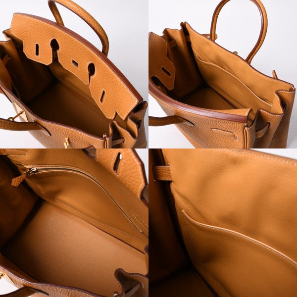極美品 エルメス HERMES オータクロア 32 ハンドバッグ フィヨルド ナチュラルサブレ ゴールド金具 レディース □A刻印中古 4a000974