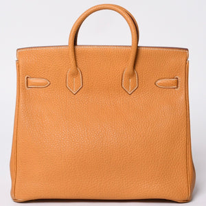 極美品 エルメス HERMES オータクロア 32 ハンドバッグ フィヨルド ナチュラルサブレ ゴールド金具 レディース □A刻印中古 4a000974