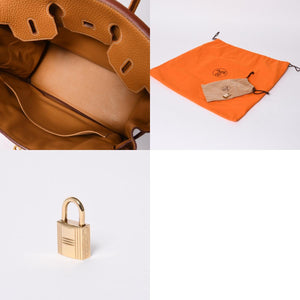 極美品 エルメス HERMES オータクロア 32 ハンドバッグ フィヨルド ナチュラルサブレ ゴールド金具 レディース □A刻印中古 4a000974