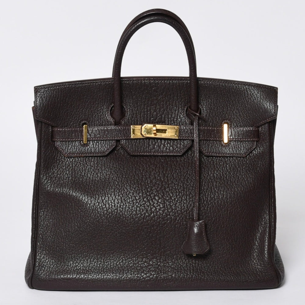 極美品 エルメス HERMES オータクロア 32 ハンドバッグ シェーブル ハバナ ゴールド金具 レディース □E刻印中古 4a000975