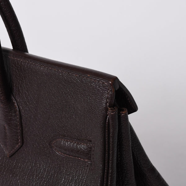 極美品 エルメス HERMES オータクロア 32 ハンドバッグ シェーブル ハバナ ゴールド金具 レディース □E刻印中古 4a000975