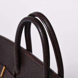 極美品 エルメス HERMES オータクロア 32 ハンドバッグ シェーブル ハバナ ゴールド金具 レディース □E刻印中古 4a000975