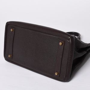 極美品 エルメス HERMES オータクロア 32 ハンドバッグ シェーブル ハバナ ゴールド金具 レディース □E刻印中古 4a000975