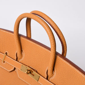 極美品 エルメス HERMES オータクロア 32 ハンドバッグ フィヨルド ナチュラルサブレ ゴールド金具 レディース □A刻印中古 4a000974