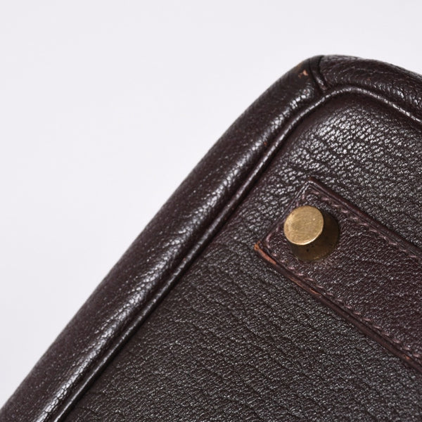 極美品 エルメス HERMES オータクロア 32 ハンドバッグ シェーブル ハバナ ゴールド金具 レディース □E刻印中古 4a000975