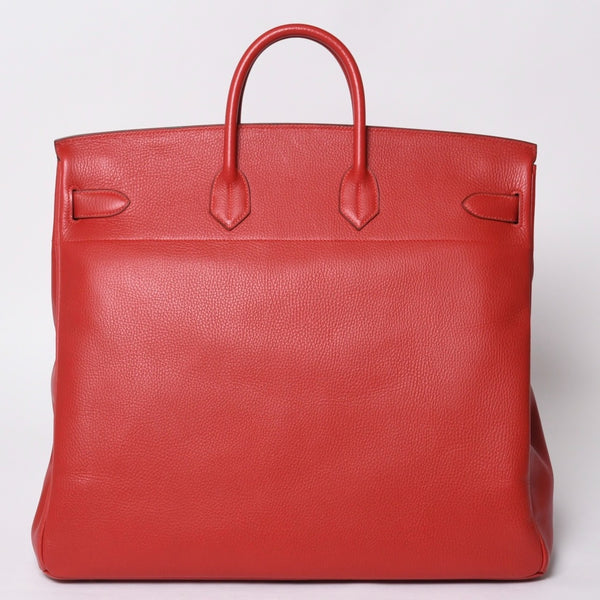 Very good condition HERMES Handbag Hautacroix 50 Couchevel Birkin Bronze hardware Red ○W stamp Used 4a000978