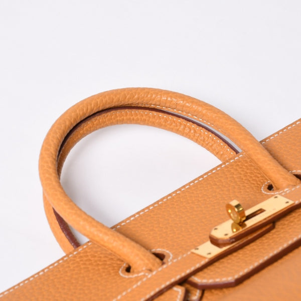極美品 エルメス HERMES オータクロア 32 ハンドバッグ フィヨルド ナチュラルサブレ ゴールド金具 レディース □A刻印中古 4a000974