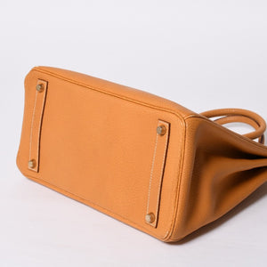 極美品 エルメス HERMES オータクロア 32 ハンドバッグ フィヨルド ナチュラルサブレ ゴールド金具 レディース □A刻印中古 4a000974
