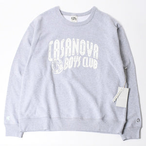 New and unused BILLIONAIRE BOYS CLUB Casanova Boys Club Gray White Sweatshirt Crew Neck Sweatshirt XXL Size Used 4a008111