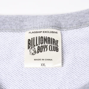 New and unused BILLIONAIRE BOYS CLUB Casanova Boys Club Gray White Sweatshirt Crew Neck Sweatshirt XXL Size Used 4a008111