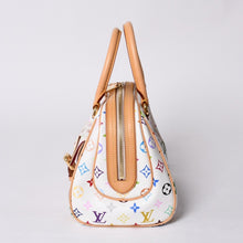 画像をギャラリービューアに読み込む, 極美品 LOUIS VUITTON ルイヴィトン プリシラ ハンドバッグ M40096 モノグラム マルチカラー ホワイト 村上隆 中古 4a000736