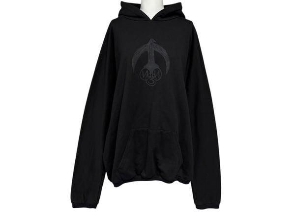 YZY × GOSHA イージー ゴーシャ 24FW CRESCENT パーカー ブラック クレセント コットン 3 カニエウエスト ye 美品 中古 4b010614