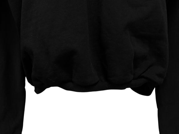 YZY × GOSHA イージー ゴーシャ 24FW CRESCENT パーカー ブラック クレセント コットン 3 カニエウエスト ye 美品 中古 4b010614