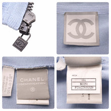 画像をギャラリービューアに読み込む, CHANEL シャネル セットアップ スポーツライン P21622 03A ヴィンテージ ココマーク コットン水色 サイズ38 美品 中古 50046