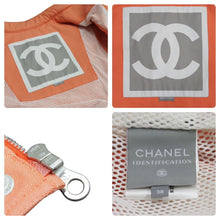 画像をギャラリービューアに読み込む, 極美品 CHANEL シャネル セットアップ スポーツ ベスト パンツ 02S P19432 P19677 ココマーク オレンジ シルバー金具 38 中古 50056