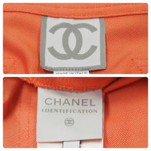 画像をギャラリービューアに読み込む, 極美品 CHANEL シャネル セットアップ スポーツ ベスト パンツ 02S P19432 P19677 ココマーク オレンジ シルバー金具 38 中古 50056