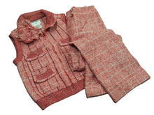 画像をギャラリービューアに読み込む, CHANEL シャネル セットアップ ツィード ヴィンテージ ベスト パンツ 01P P17763 P17486 ピンク サイズ38 美品 中古 50069