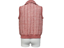 画像をギャラリービューアに読み込む, CHANEL シャネル セットアップ ツィード ヴィンテージ ベスト パンツ 01P P17763 P17486 ピンク サイズ38 美品 中古 50069