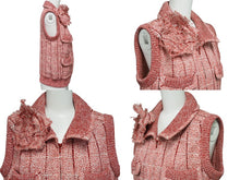 画像をギャラリービューアに読み込む, CHANEL シャネル セットアップ ツィード ヴィンテージ ベスト パンツ 01P P17763 P17486 ピンク サイズ38 美品 中古 50069