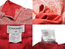 画像をギャラリービューアに読み込む, CHANEL シャネル セットアップ ツィード ヴィンテージ ベスト パンツ 01P P17763 P17486 ピンク サイズ38 美品 中古 50069