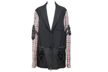 画像をギャラリービューアに読み込む, NUMBER NINE ナンバーナイン ドッキングジャケット サイズ 2 05AW ハイスト期 チェック ブラック レッド グレー 美品 中古 50140