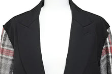 画像をギャラリービューアに読み込む, NUMBER NINE ナンバーナイン ドッキングジャケット サイズ 2 05AW ハイスト期 チェック ブラック レッド グレー 美品 中古 50140