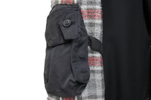 画像をギャラリービューアに読み込む, NUMBER NINE ナンバーナイン ドッキングジャケット サイズ 2 05AW ハイスト期 チェック ブラック レッド グレー 美品 中古 50140