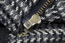 画像をギャラリービューアに読み込む, ISSEY MIYAKE IS イッセイミヤケ ツモリチサト期 ロゴ レザー×ツイード ジャケット 9号 RG33056 グレー 美品 中古 50153