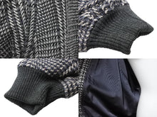 画像をギャラリービューアに読み込む, ISSEY MIYAKE IS イッセイミヤケ ツモリチサト期 ロゴ レザー×ツイード ジャケット 9号 RG33056 グレー 美品 中古 50153