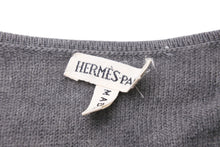 Load image into Gallery viewer, HERMES エルメス ニット カーディガン マルジェラ期 イタリア製 グレー カシミヤ サイズS 美品 中古 50167