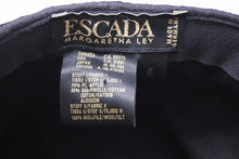 Load image into Gallery viewer, ESCADA エスカーダー キャスケット 帽子 ハンドメイド アクリル コットン ネイビー ユニセックス 美品 中古 50190