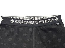 Load image into Gallery viewer, 新品未使用 CHROME HEARTS クロムハーツ ホースシュー レギンス ボトムス 総柄 ブラック ホワイト コットン サイズXS 中古 4b005023