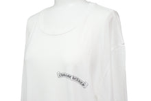 画像をギャラリービューアに読み込む, CHROME HEARTS クロムハーツ 長袖Ｔシャツ CHクロス ホワイト コットン サイズM アメリカ製 美品 中古 50244