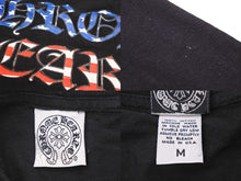画像をギャラリービューアに読み込む, CHROME HEARTS クロムハーツ 長袖Ｔシャツ アメリカ 星条旗 ブラック コットン サイズM 美品 中古 50254