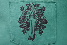 画像をギャラリービューアに読み込む, CHROME HEARTS クロムハーツ 半袖Ｔシャツ ボルドー ダガー 首ロゴ コットン グレーン サイズL 美品 中古 50259