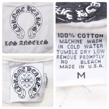 Load image into Gallery viewer, CHROME HEARTS クロムハーツ 長袖Ｔシャツ カットソー サイズM ロゴ入り ホワイト コットン 良品 中古 50270