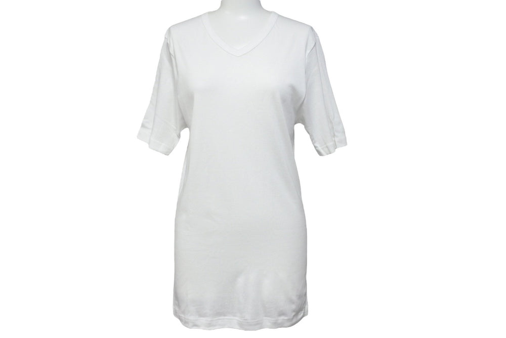 CHROME HEARTS クロムハーツ 半袖Ｔシャツ Vネック コットン ホワイト サイズL CH1150 美品 中古 50292