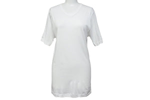 CHROME HEARTS クロムハーツ 半袖Ｔシャツ Vネック コットン ホワイト サイズL CH1150 美品 中古 50292