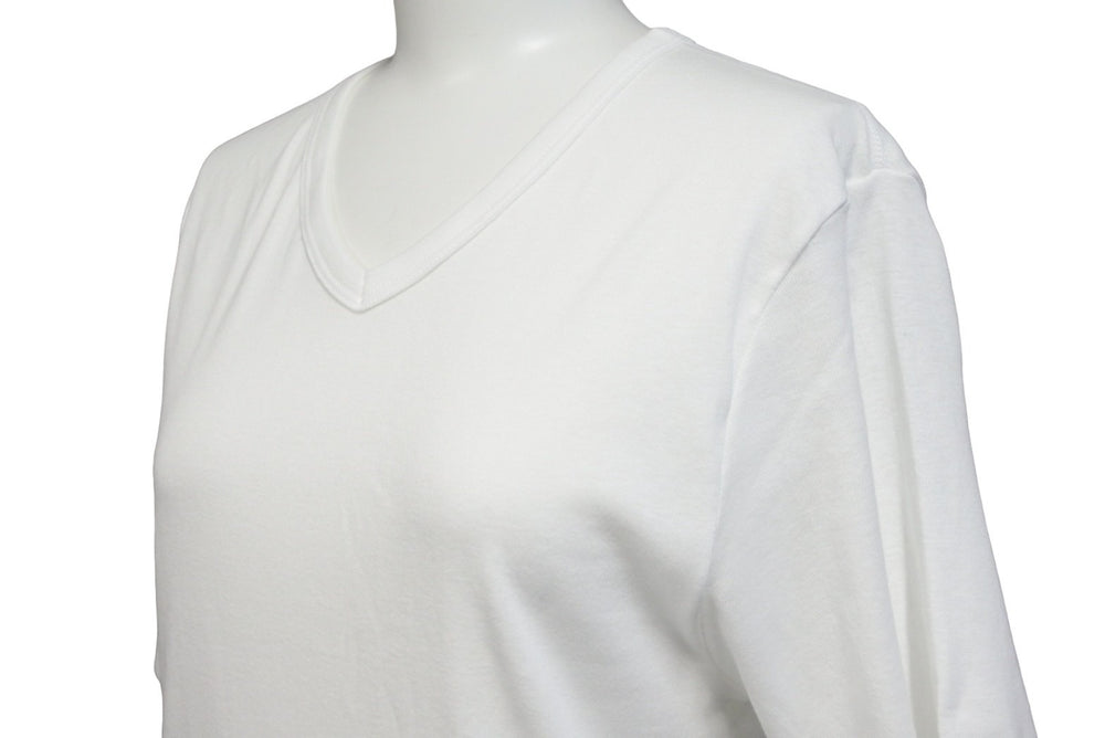 CHROME HEARTS クロムハーツ 半袖Ｔシャツ Vネック コットン ホワイト サイズL CH1150 美品 中古 50292