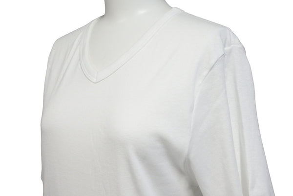 CHROME HEARTS クロムハーツ 半袖Ｔシャツ Vネック コットン ホワイト サイズL CH1150 美品 中古 50292