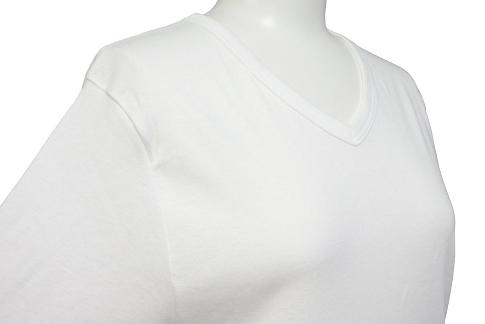 CHROME HEARTS クロムハーツ 半袖Ｔシャツ Vネック コットン ホワイト サイズL CH1150 美品 中古 50292