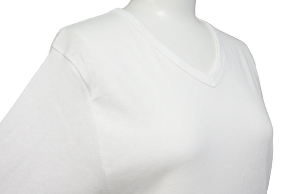 CHROME HEARTS クロムハーツ 半袖Ｔシャツ Vネック コットン ホワイト サイズL CH1150 美品 中古 50292