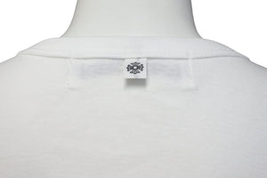 CHROME HEARTS クロムハーツ 半袖Ｔシャツ Vネック コットン ホワイト サイズL CH1150 美品 中古 50292