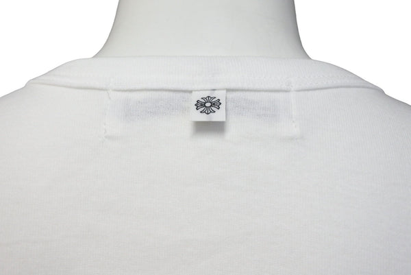 CHROME HEARTS クロムハーツ 半袖Ｔシャツ Vネック コットン ホワイト サイズL CH1150 美品 中古 50292