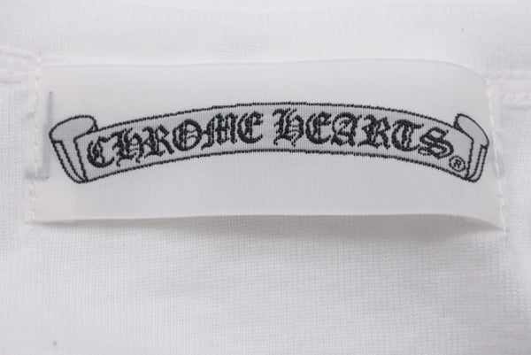 CHROME HEARTS クロムハーツ 半袖Ｔシャツ Vネック コットン ホワイト サイズL CH1150 美品 中古 50292