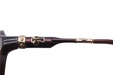 画像をギャラリービューアに読み込む, CHROME HEARTS クロムハーツ HOT COOTER サングラス ブラウン CHクロス アイウェア 小物 63□13 美品 中古 50329