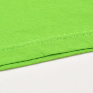 New and unused GUCCI Gucci Interlocking G Embroidered Cotton Jersey T-shirt 1155 Bright Green Cut and Sewn L Size Used 4a005057
