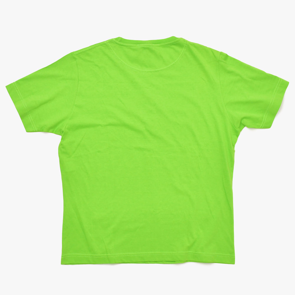 New and unused GUCCI Gucci Interlocking G Embroidered Cotton Jersey T-shirt 1155 Bright Green Cut and Sewn L Size Used 4a005057