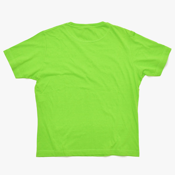 New and unused GUCCI Gucci Interlocking G Embroidered Cotton Jersey T-shirt 1155 Bright Green Cut and Sewn L Size Used 4a005057