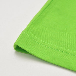 New and unused GUCCI Gucci Interlocking G Embroidered Cotton Jersey T-shirt 1155 Bright Green Cut and Sewn L Size Used 4a005057